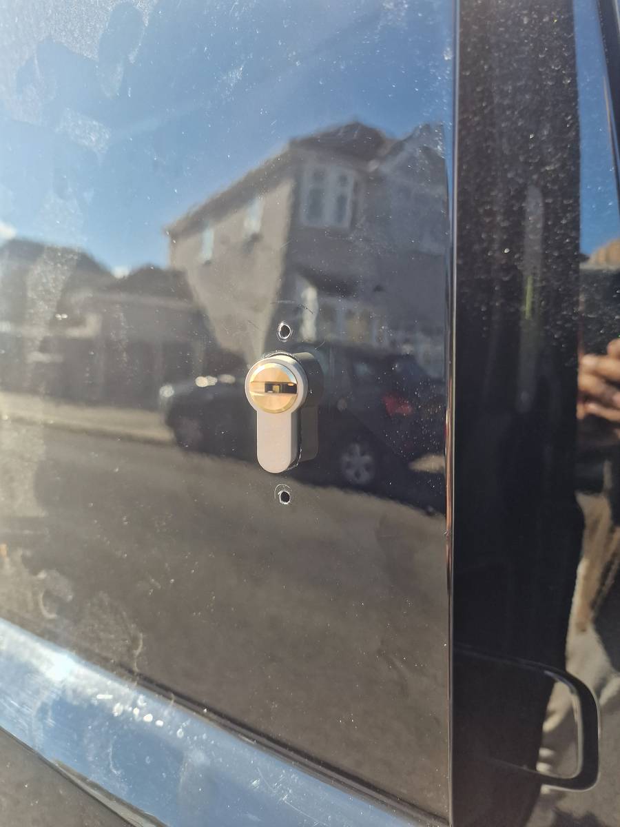High-security deadlock fitted to a van in Romford by ABS Locksmiths